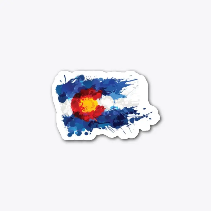 Colorado Flag Messy Design